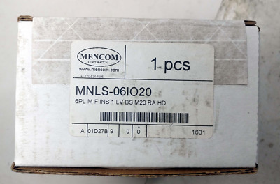 1 NEW MENCOM MNLS-06IO20 MULTIPOLE RECTANGULAR CONNECTOR KIT NIB **MAKE OFFER**