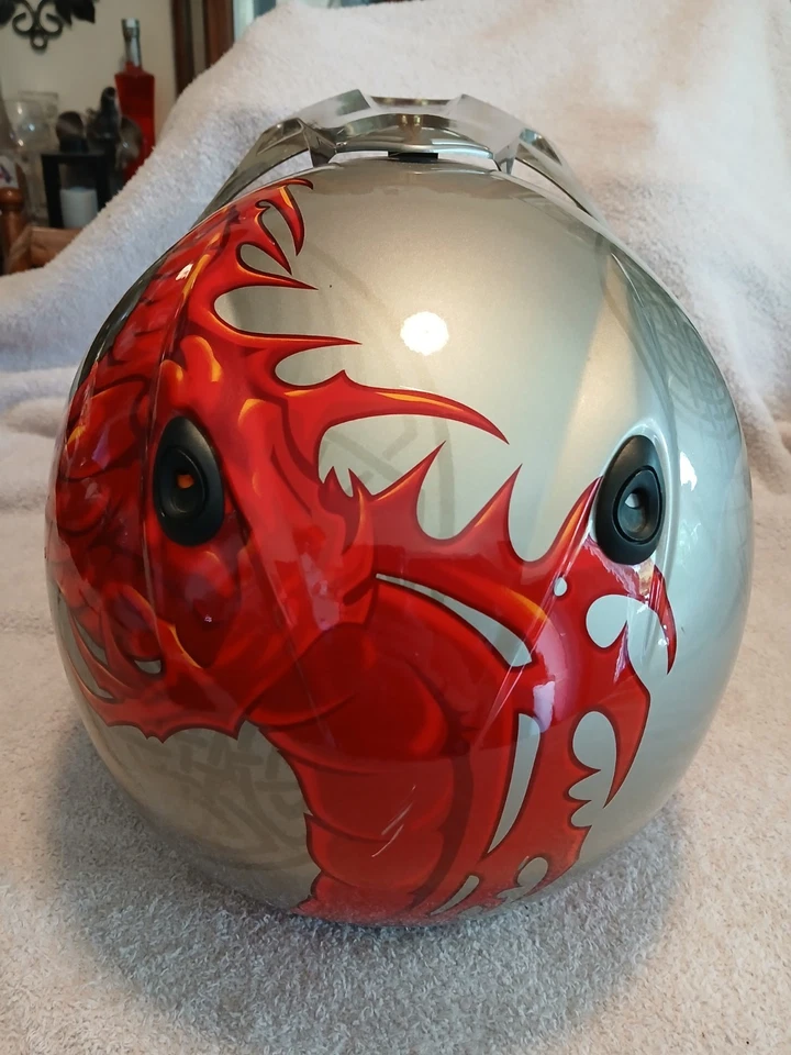 Casco de equitación Thor MX con gráfico de dragón Foto 4 de 4