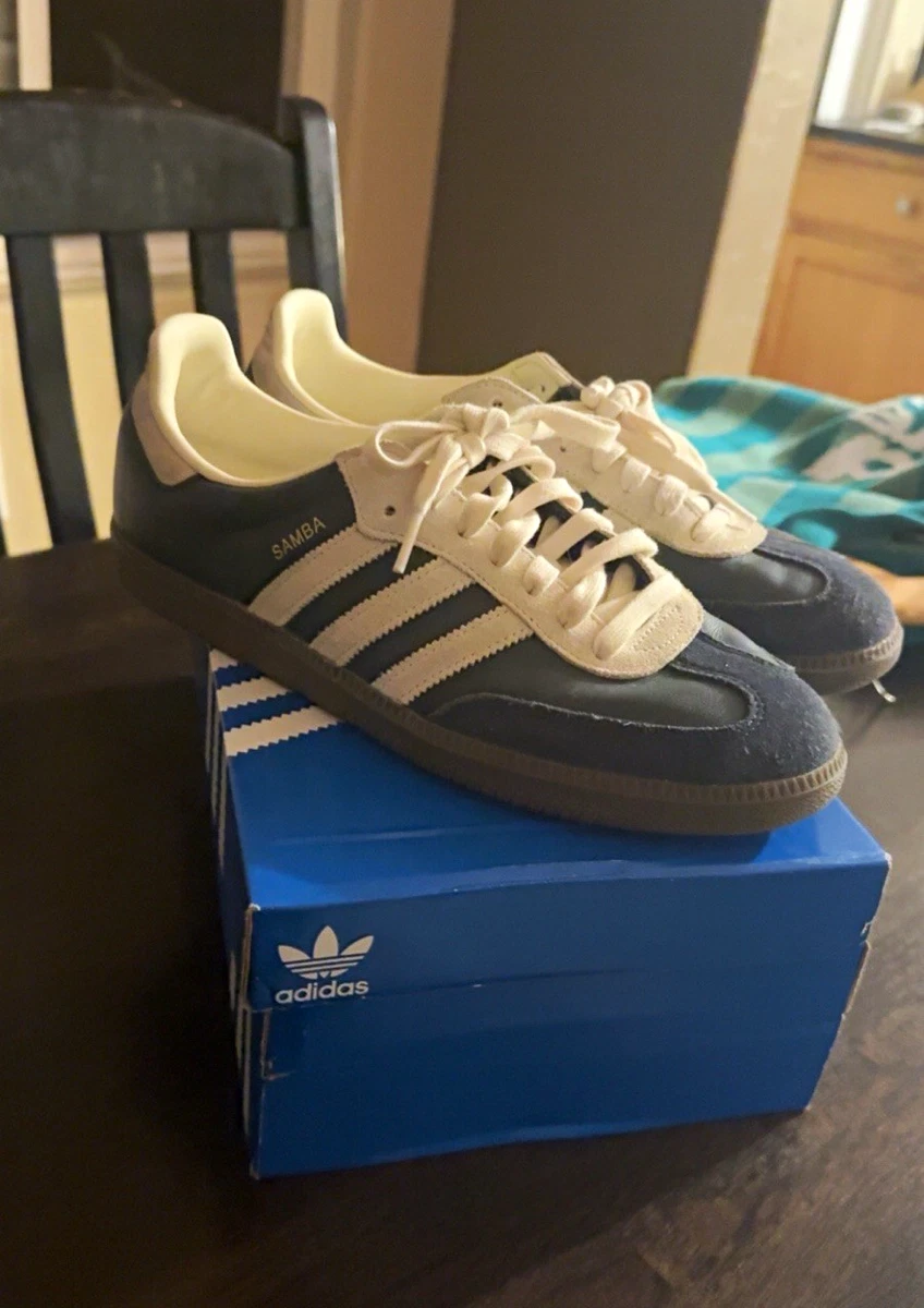 adidas Samba OG White Blue for Sale - Authenticity Guaranteed - eBay