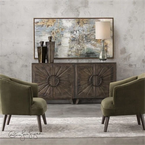 Uttermost Behind The Falls Firwood MDF and PU Abstract Art in Multi-Color - Picture 6 of 7