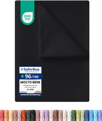 Utopia Bedding - Flachbettlaken ohne Gummizug - Einzelbettlaken 167 x 24