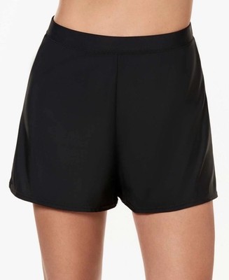 Miraclesuit NWOT Swim Shorts Swim Bottom Black Size 16 High Waist Loose Leg