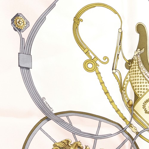 Hermes Carre SPRINGS Scarf Multicolor Silk J-2777 - Foto 8 di 24