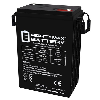 Mighty Max 6V 400Ah AGM INT Battery Compatible With Deep Cycle Battery 903 L16HC
