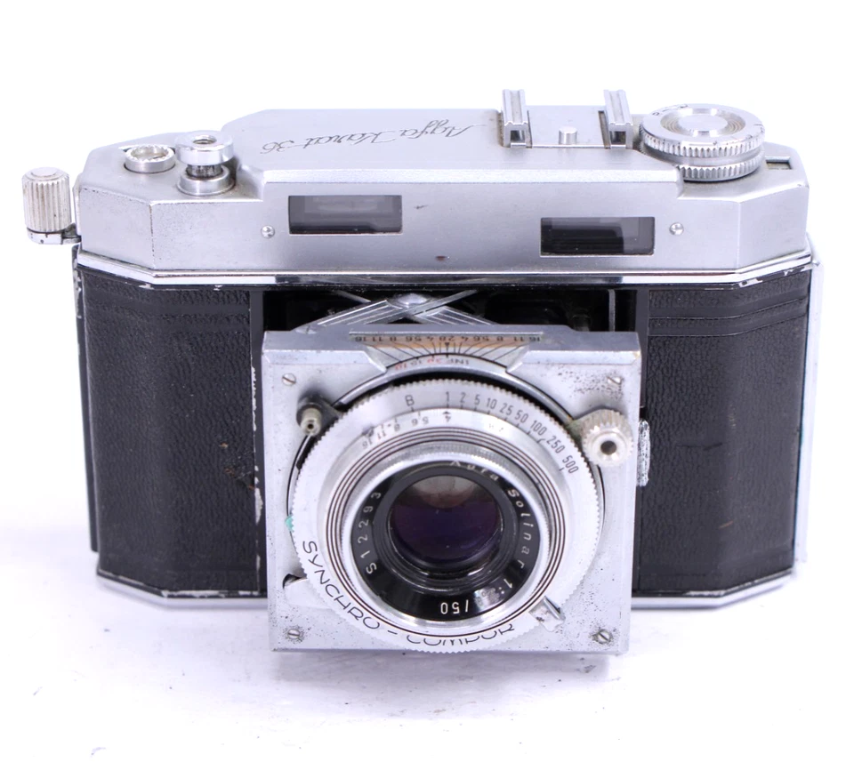 Agfa Karat 36 telémetro 35 mm cámara fotográfica Solinar 50 mm 2,8 plegable funciona bien Foto 2 de 4