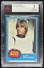 1977 Topps Star Wars Luke Skywalker #1 BVG 7