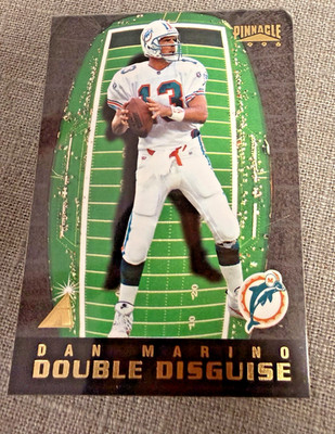 1996 Pinnacle #7 Dan Marino Double Disguise Miami Dolphins Kerry Collins