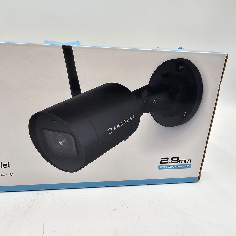 Amcrest SmartHome 4MP Outdoor Wi-Fi Bullet Security Camera - Black (ASH42B) - Image 3 of 4