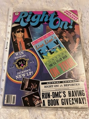 Right On Featuring Michael Jackson King of Pop 1987 Magazine Protective Sleeve