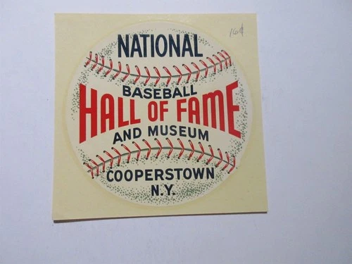 National Baseball Hall of Fame and Museum Cooperstown NY vintage decal 