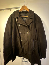 Massimo Dutti Black brown Pea Coat L Regular