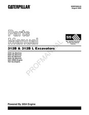 Caterpillar Cat 312B 312B L Excavator Parts Catalog Manual