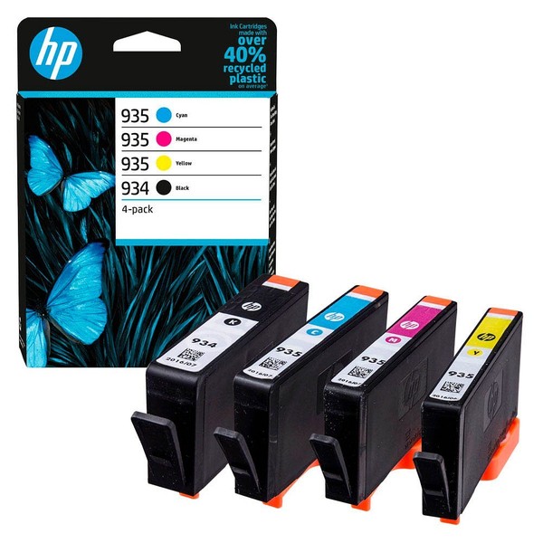 Hp 934 + 935(6ZC72AE) Schwarz, Cyan, Magenta, Gelb Druckerpatronen, 4Er-Set-image