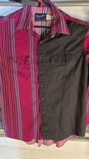 Vtg 90s Wrangler Brushpopper Shirt 17-35 XL Pearl Snap Colorblock X-Long Tails