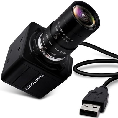 ELP 4K Webkamera, Ultra HD IMX317 USB Konferenz Varifokale Webcam mit 5-50mm Z