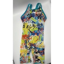 Blueseventy Nero Fit Swimsuit W10 Multicolor Graffiti Tech Suit Kneeskin Youth