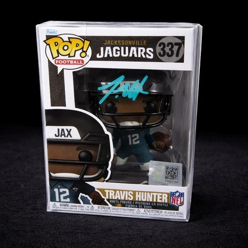 Travis Hunter Signed Jaguars Funko Pop #337 Autographed NFL w/ COA