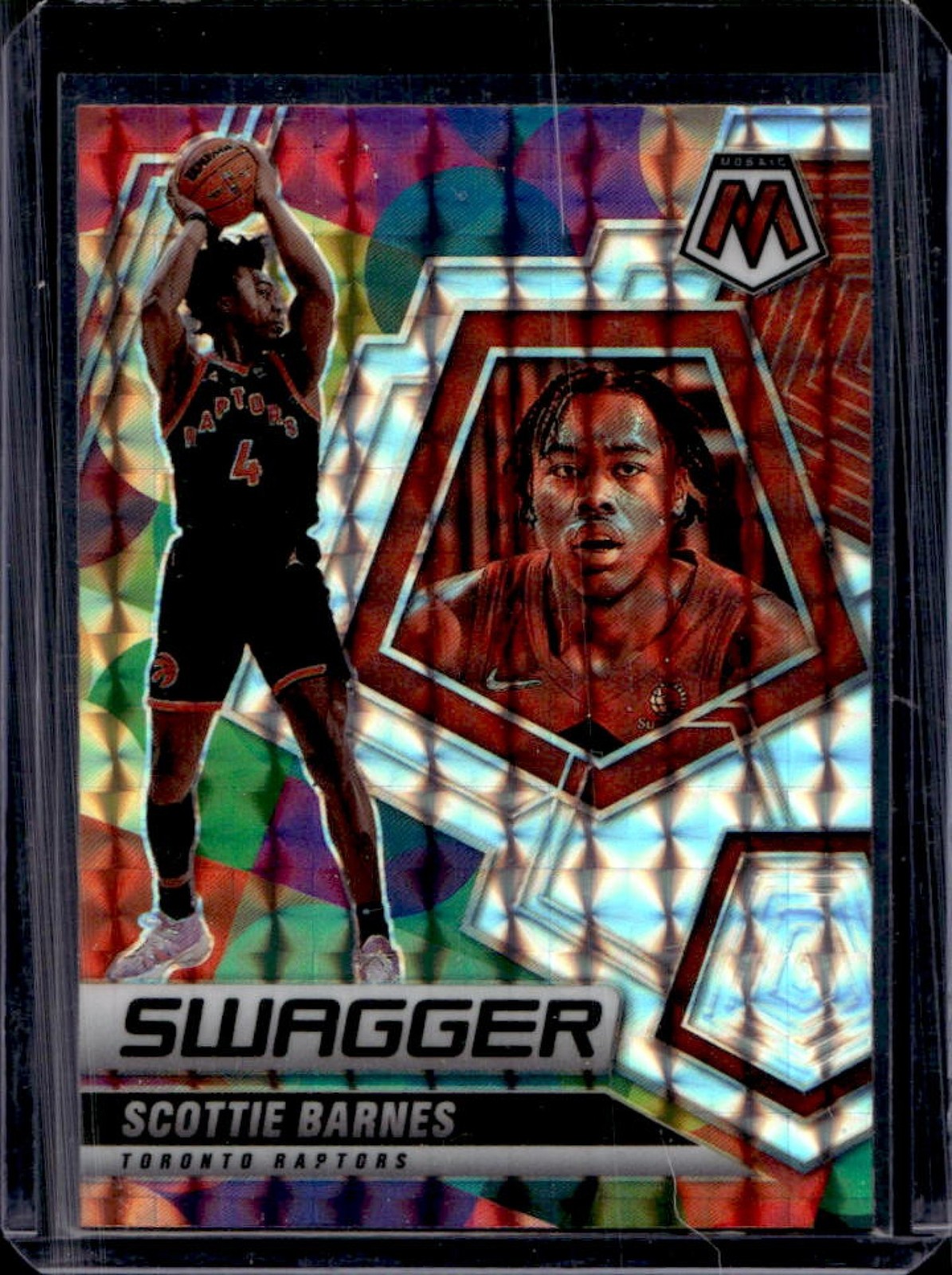 2021-22 Panini Mosaic Scottie Barnes Swagger Rookie RC #15 Raptors