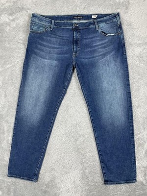 Mavi Jeans Mens 46x32 Blue Zach Straight Leg Stretch Denim 5 Pocket Medium Wash