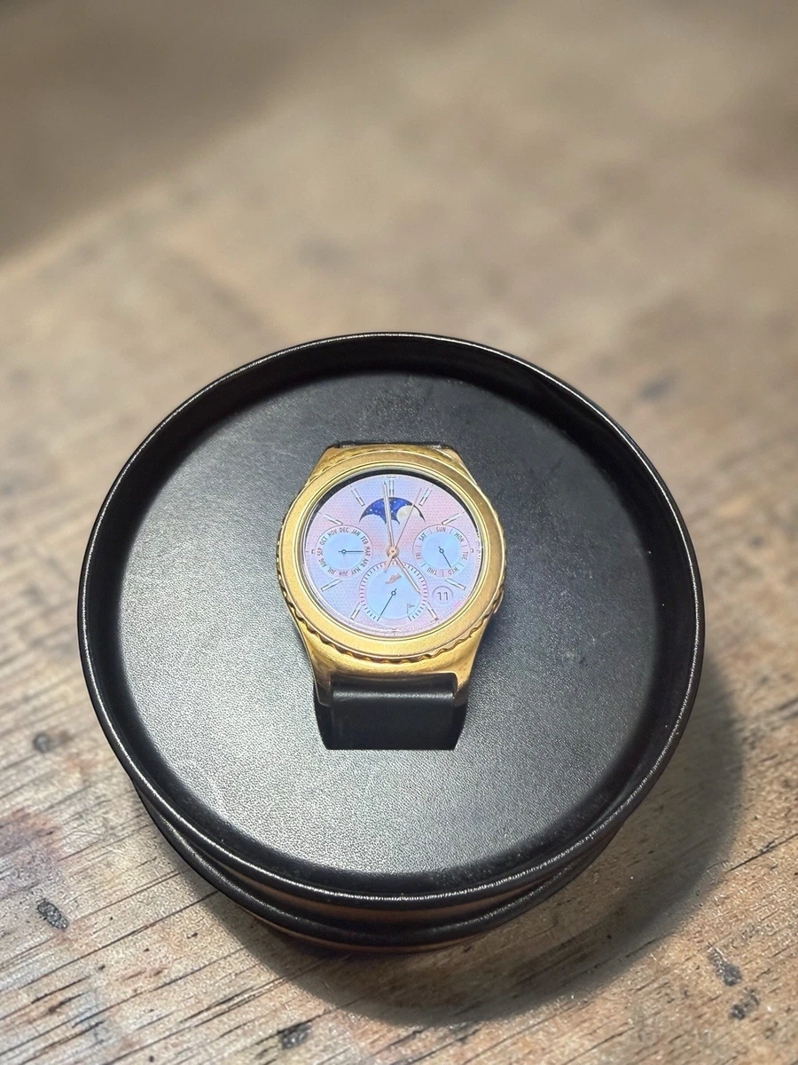Samsung Gear S2 Leather Rose Gold Plated Case Smart Watches for