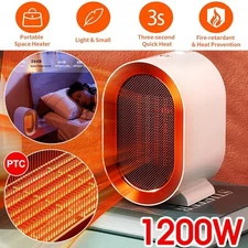 1200W Electric Space Heaters Indoor Use Portable Office Desk Ceramic Hot Air Fan