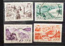 Timbres  FRANCE  1949 POSTE ARIENNE  série du N°24 au N°27 oblitérés