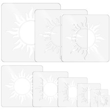 Sun Stencil Reusable Decoration Template Plastic Drawing Painting Craft 9 PCS