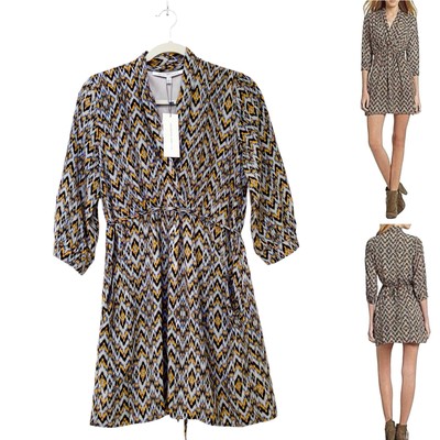 Collective Concepts Mini Dress Slash Pockets Small 3/4 Sleeves V-Neck Pullover