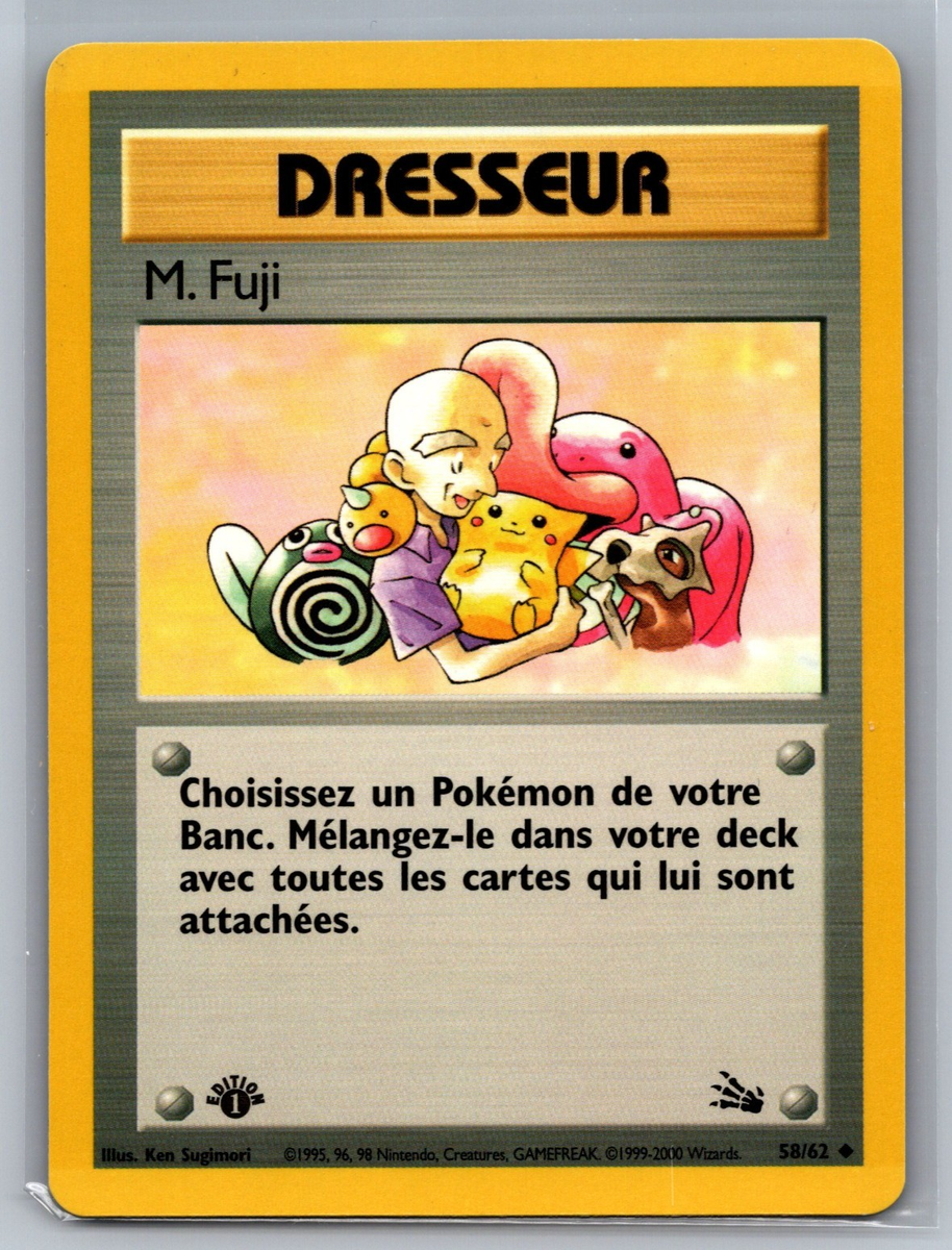 Pokemon TCG M. Fugi #58 FRENCH 1st Edition Dresseur CCG Mr. Fuji Trainer
