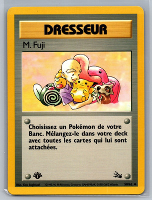 Pokemon TCG M. Fugi #58 FRENCH 1st Edition Dresseur CCG Mr. Fuji