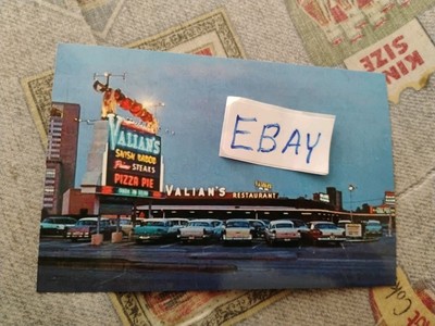 VALIAN'S RESTAURANT/DRIVE-IN FROM 1950s, GLOSSY COLOR, 4X6 PHOTO, AWESOME CARS