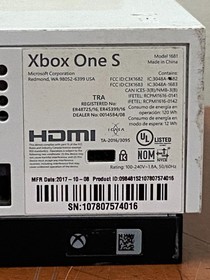 Microsoft Xbox One S 1681 500GB Gaming Console w/Controller *Read* | OO294