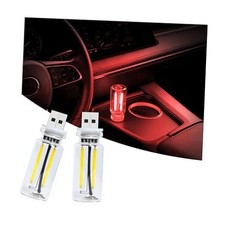 Car USB Night Light Touch Dimmable - 2-Pack Retro LED Filament Lamp 2 PCS Red