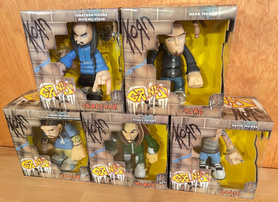 KORN Gruntz Figures SET Jonathan Munky Head Fieldy & David 2002