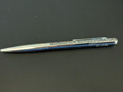 Swarovski Crystal Shimmer Silver Tone Chrome Plated Ballpoint Pen