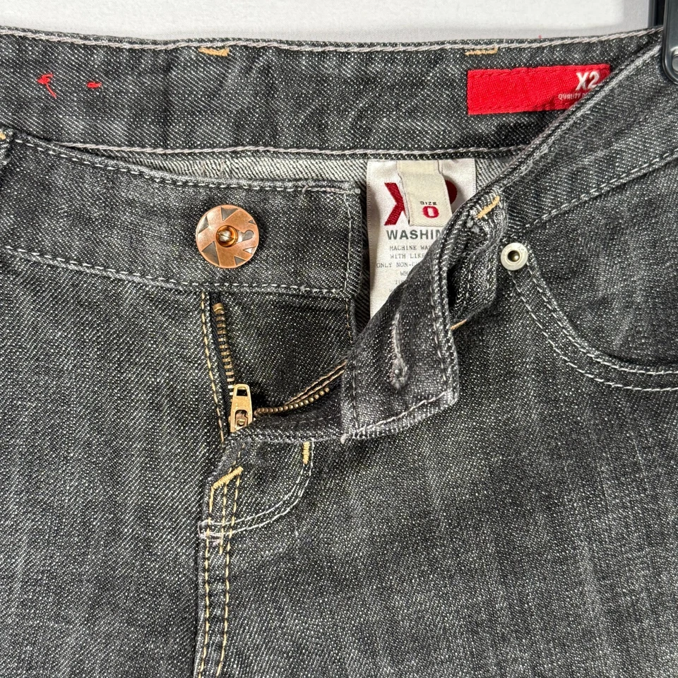 X2 Jeans Women's 0 Black Denim Slim Low Rise Straight Leg Dark Wash 29x24.5 in - Image 2 of 4