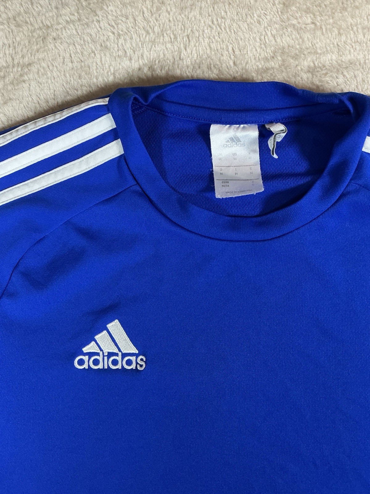 Adidas Climate T Shirt Top Mens Blue Size Medium image 2