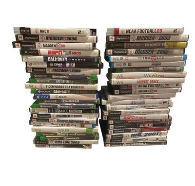 Huge Video Game Lot 47 Xbox 360 Xbox One PS2 Wii Xbox PS3 PS4
