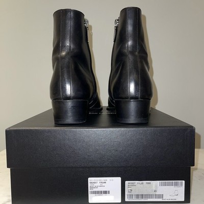 Saint Laurent Men's Black Wyatt Zip Boots 43 | eBay