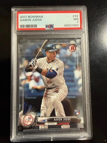 2017 BOWMAN #32 AARON JUDGE Rookie  PSA 7
