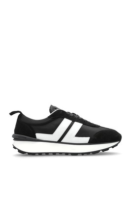 LANVIN Bumper Black Leather Sports Sneakers