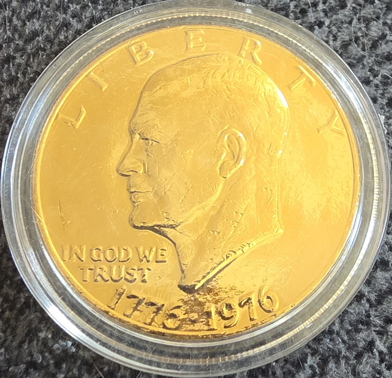 Eisenhower Bicentennial Dollar Coin 1776-1976 Liberty $1 Encapsulated