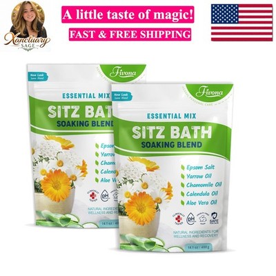 All Natural Sitz Bath Soaking Blend - Epsom Salt with Pure Essentials Oils - ...