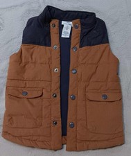Tommy Bahama Khaki Brown/Dark Brown Corduroy Snap Vest Kids Size 5T