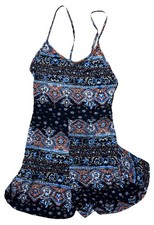 Vintage Charlotte Russe Romper (Sz XS) BOHO Multicolored Made in USA