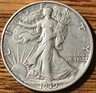 1939 S Walking Liberty Silver Half Dollar- XF Quality Coin - FREE SHIPPING
