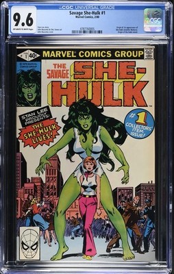 💚 Savage She-Hulk #1 CGC 9.6 OWW 1980 Origin & 1s