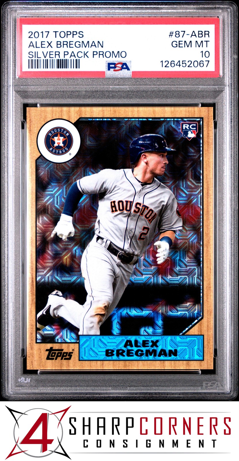 2017 TOPPS SILVER PACK PROMO #87-ABR ALEX BREGMAN RC PSA 10