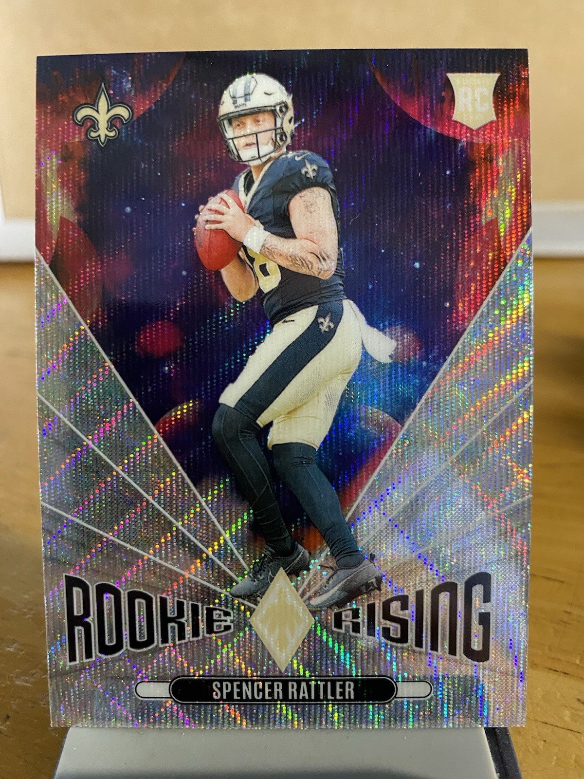 Spencer Rattler 2024 Phoenix Rookie Rising Hyper Prizm Saints Rookie RC #RR-SRR