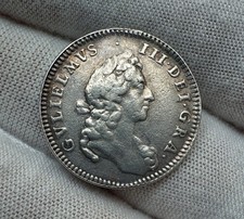 1689-1694 William And Mary Silver Pattern Farthing Medalet Undated Rarely Seen